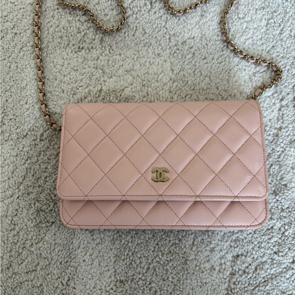 🌸🌺 EUC CHANEL Classic Wallet on Chain